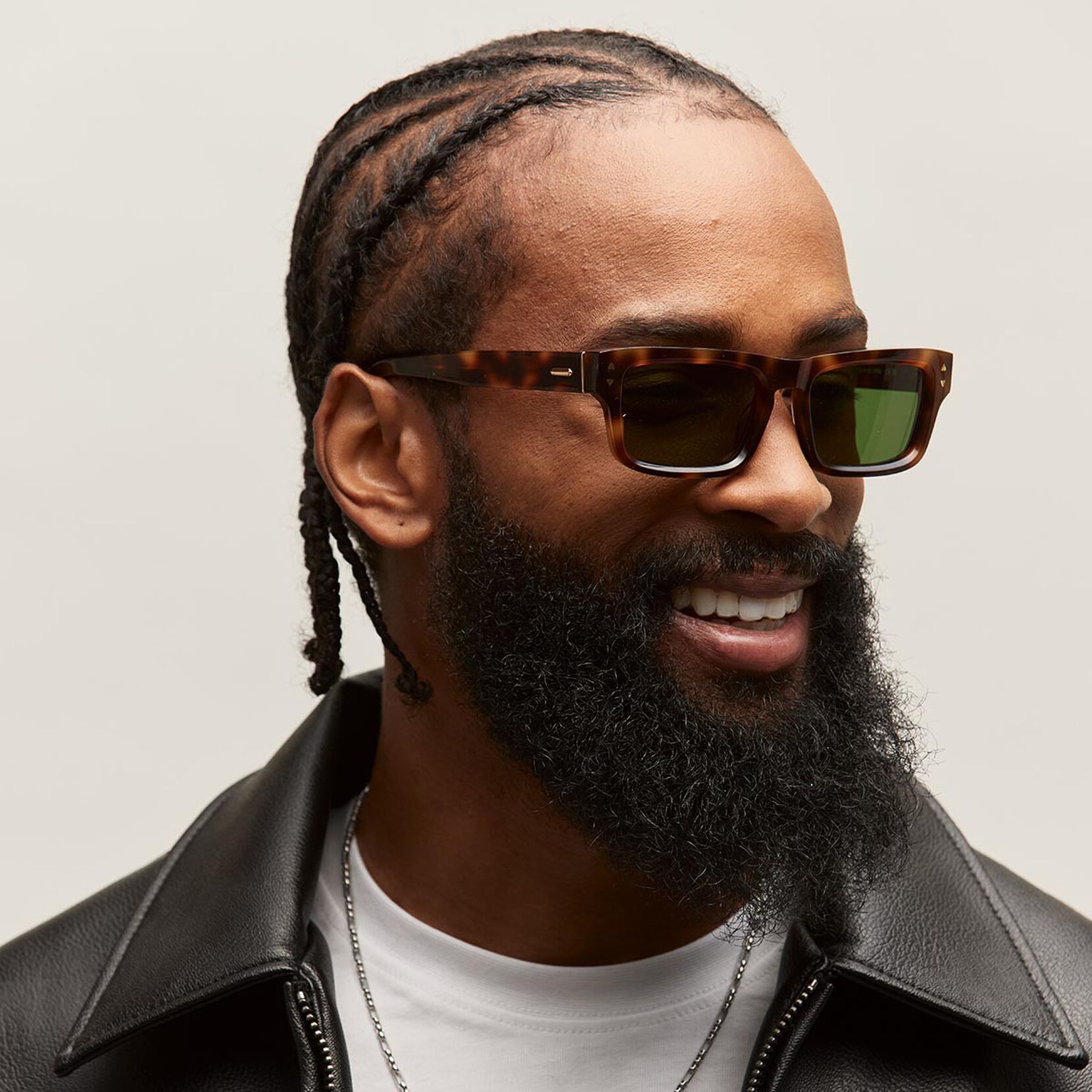 Del Mar Rectangle Sunglasses | Tortoise Frame + Green Lens | Polarized - image 6