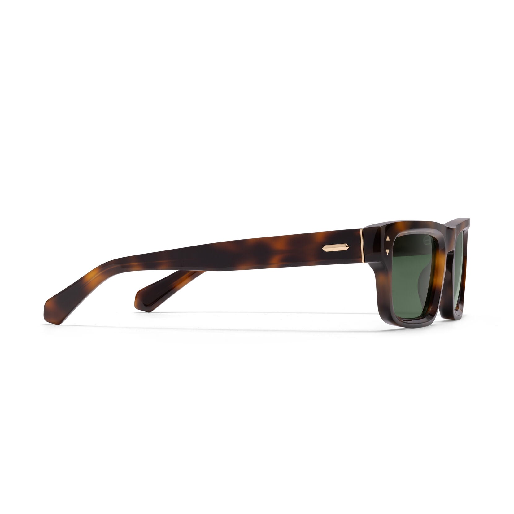 Del Mar Rectangle Sunglasses | Tortoise Frame + Green Lens | Non-Polarized - image 5