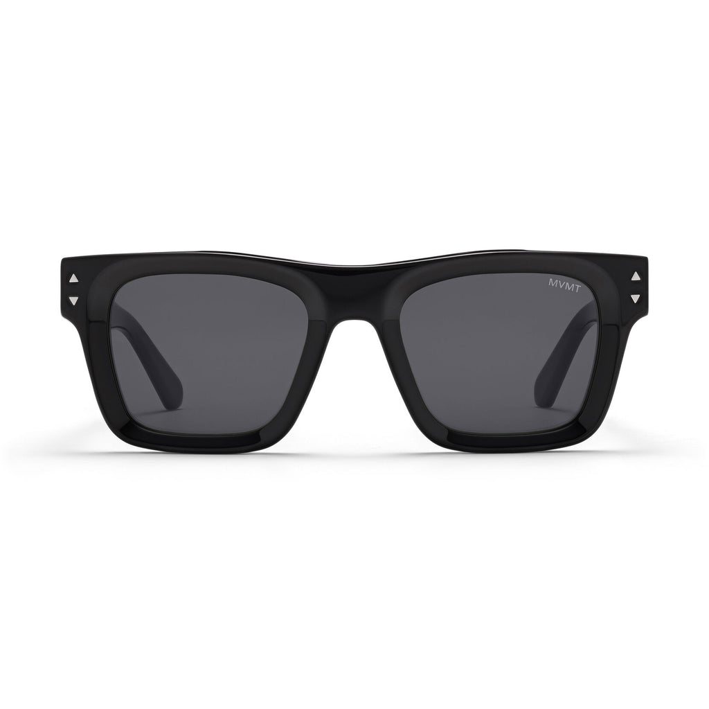 Vista Square Sunglasses | Black Frame + Grey Lens | Polarized - main image