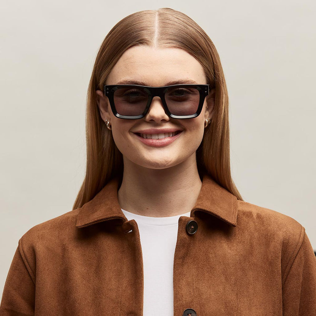 Vista Square Sunglasses | Black Frame + Grey Lens | Non-Polarized - image 6