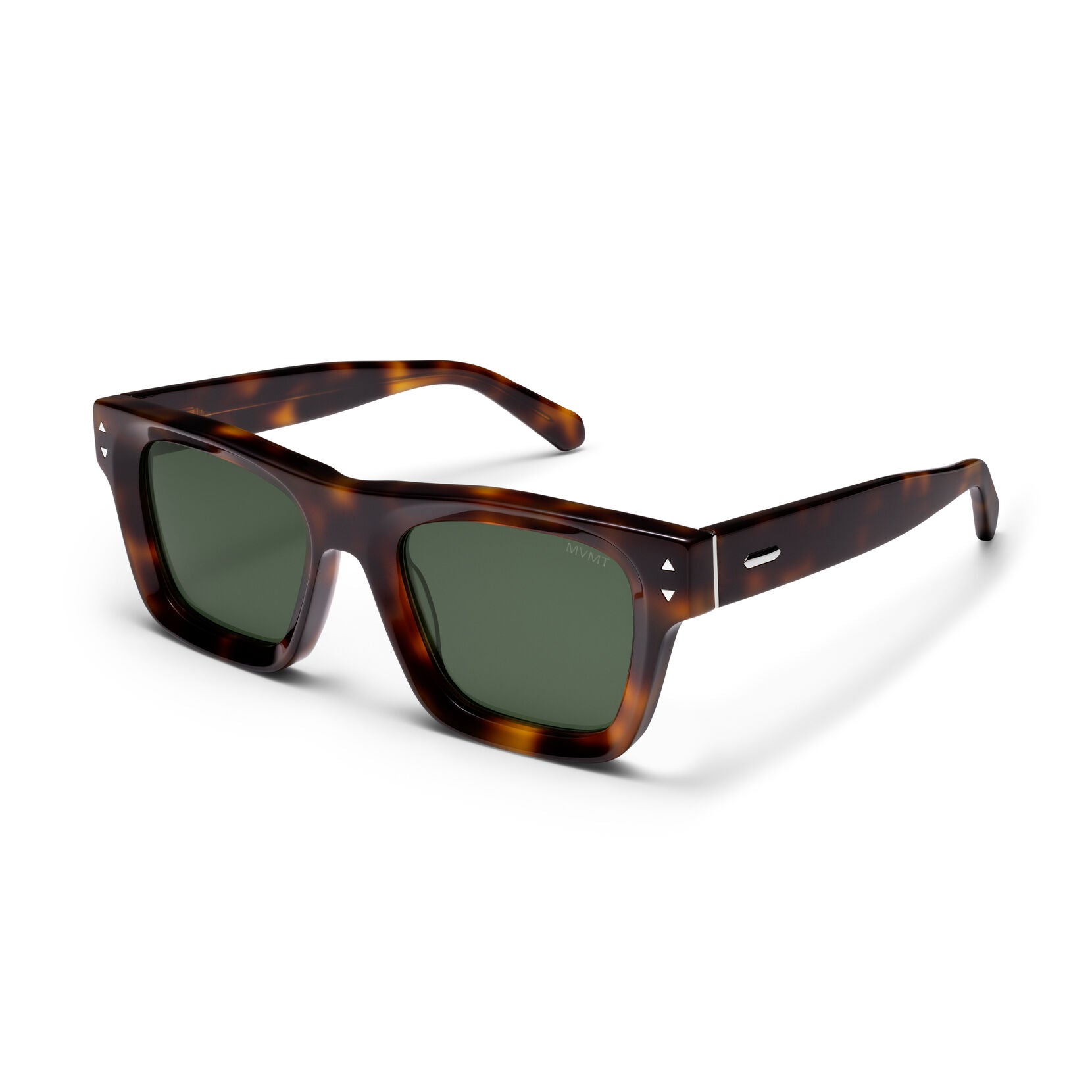 Vista Square Sunglasses | Tortoise Frame + Green Lens | Polarized - image 2