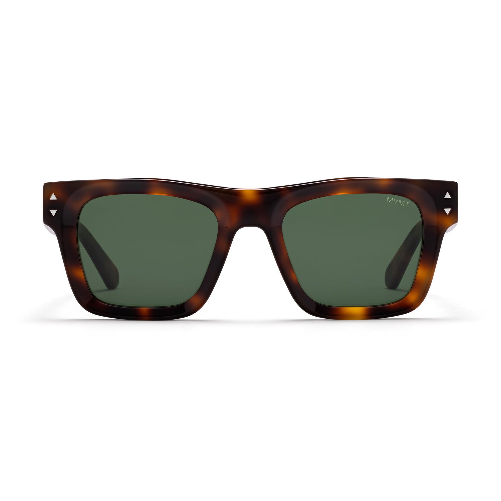 Vista Square Sunglasses | Tortoise Frame + Green Lens | Polarized - main image