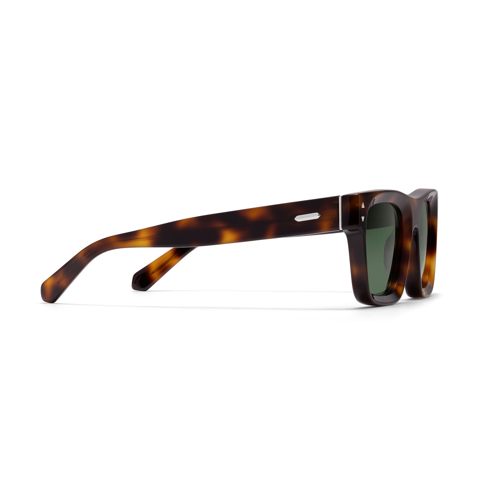 Vista Square Sunglasses | Tortoise Frame + Green Lens | Polarized - image 5