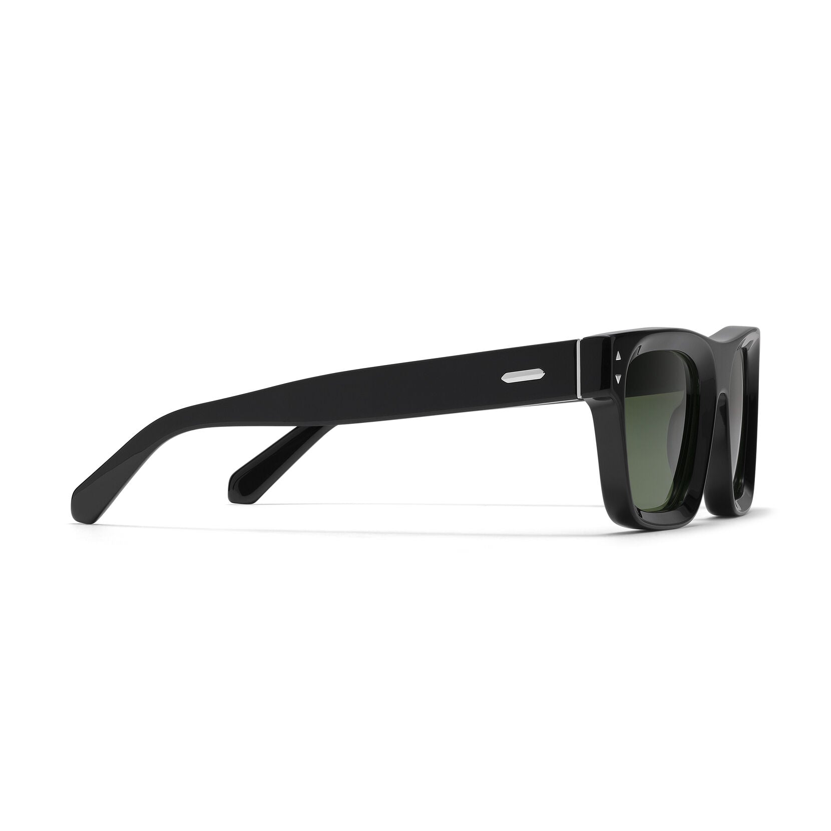 Vista Square Sunglasses | Black Frame + Green Lens | Non-Polarized - image 5