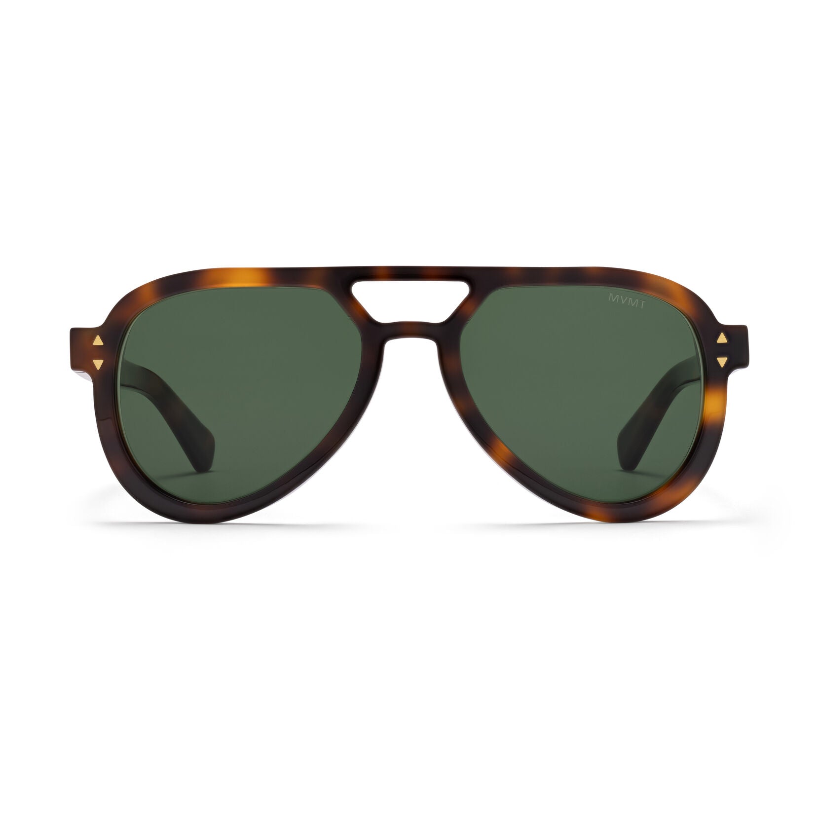 Hollywood Aviator Sunglasses | Tortoise Frame + Green Lens | Non-Polarized - main image