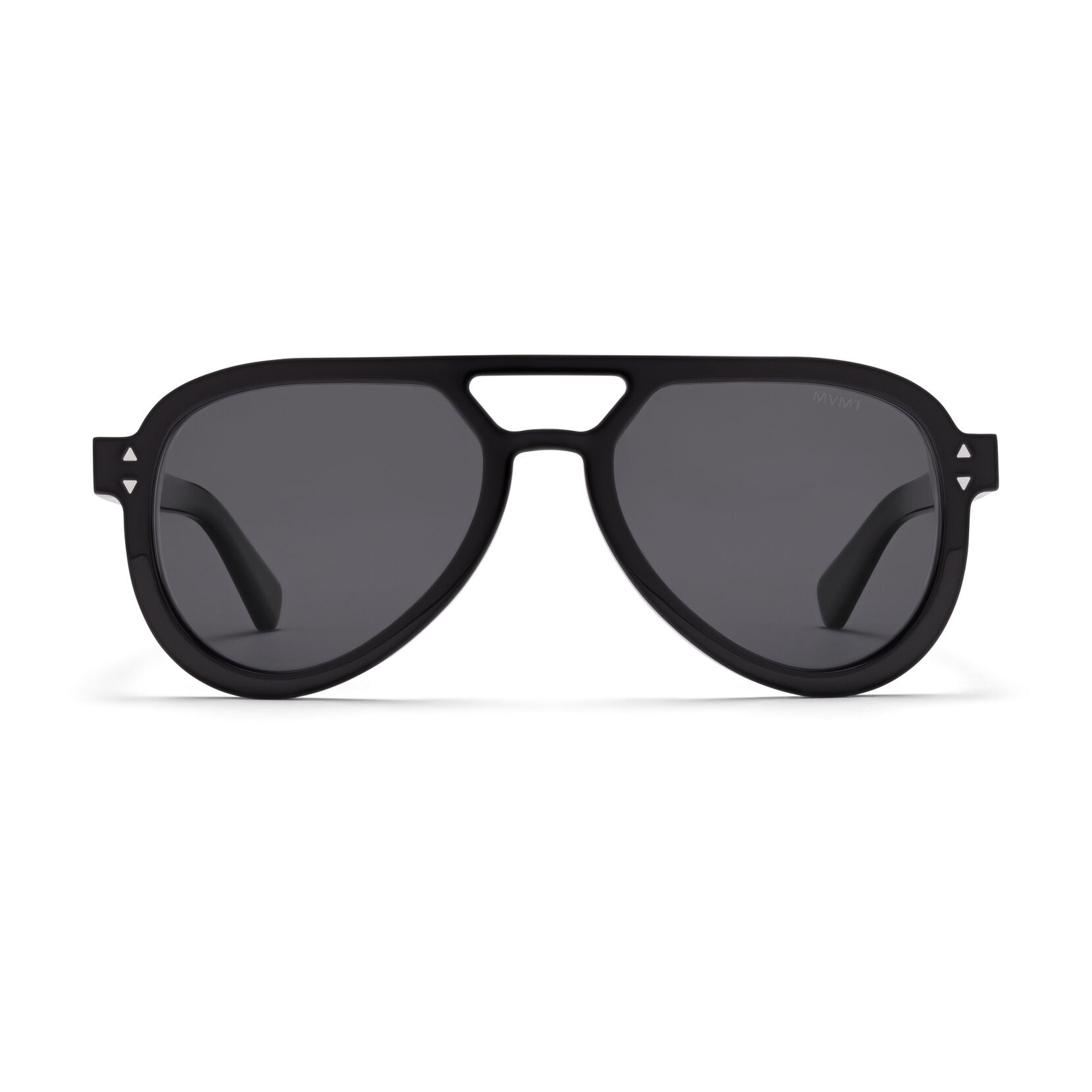 Hollywood Aviator Sunglasses | Black Frame + Grey Lens | Polarized - main image