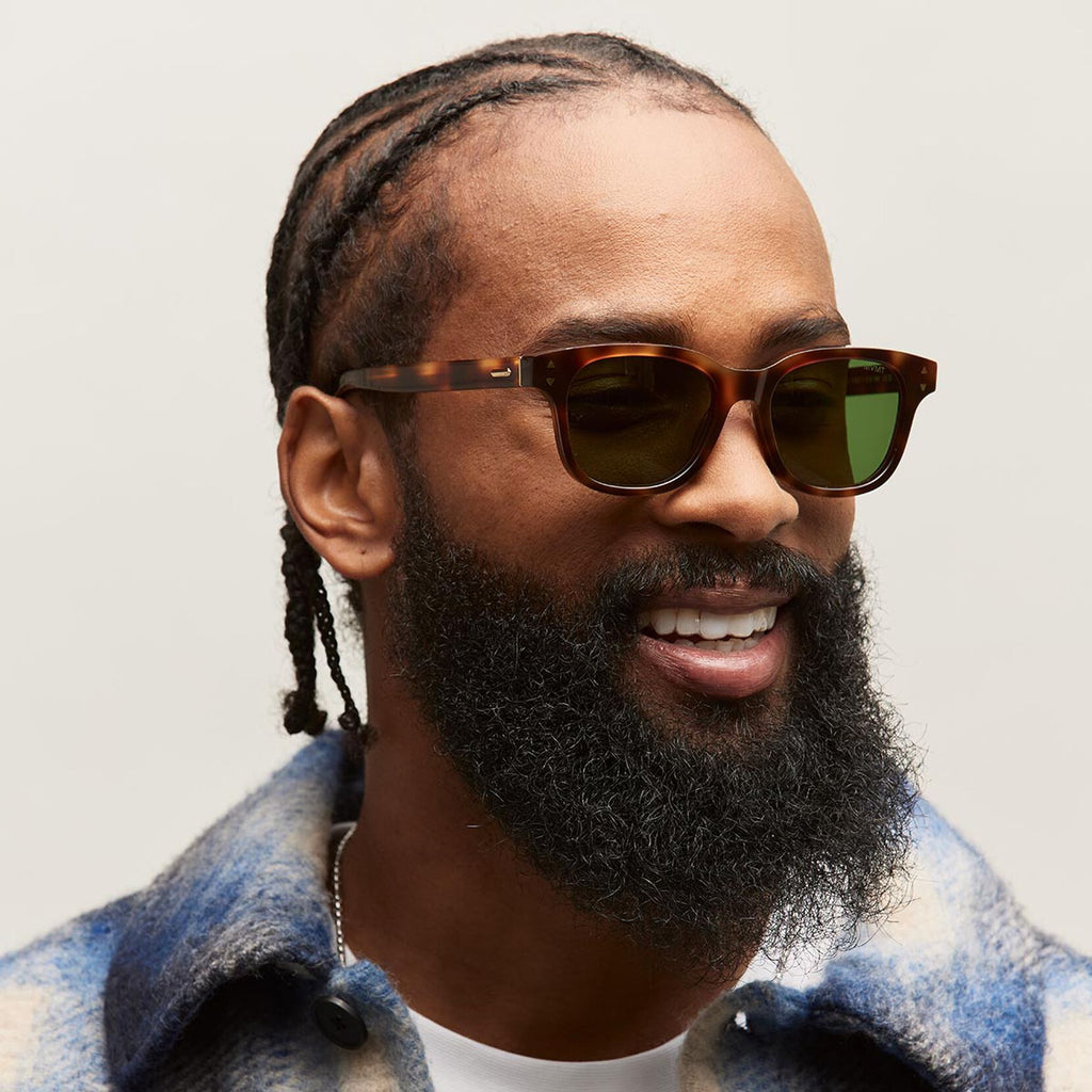 Malibu Round Sunglasses | Tortoise Frame + Green Lens | Polarized - image 4