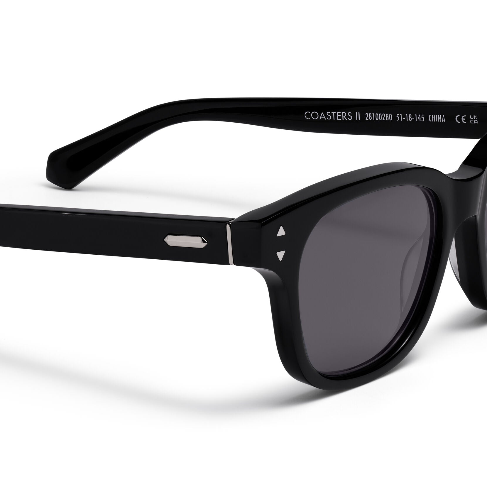 Malibu Round Sunglasses | Black Frame + Grey Lens | Non-Polarized - image 3