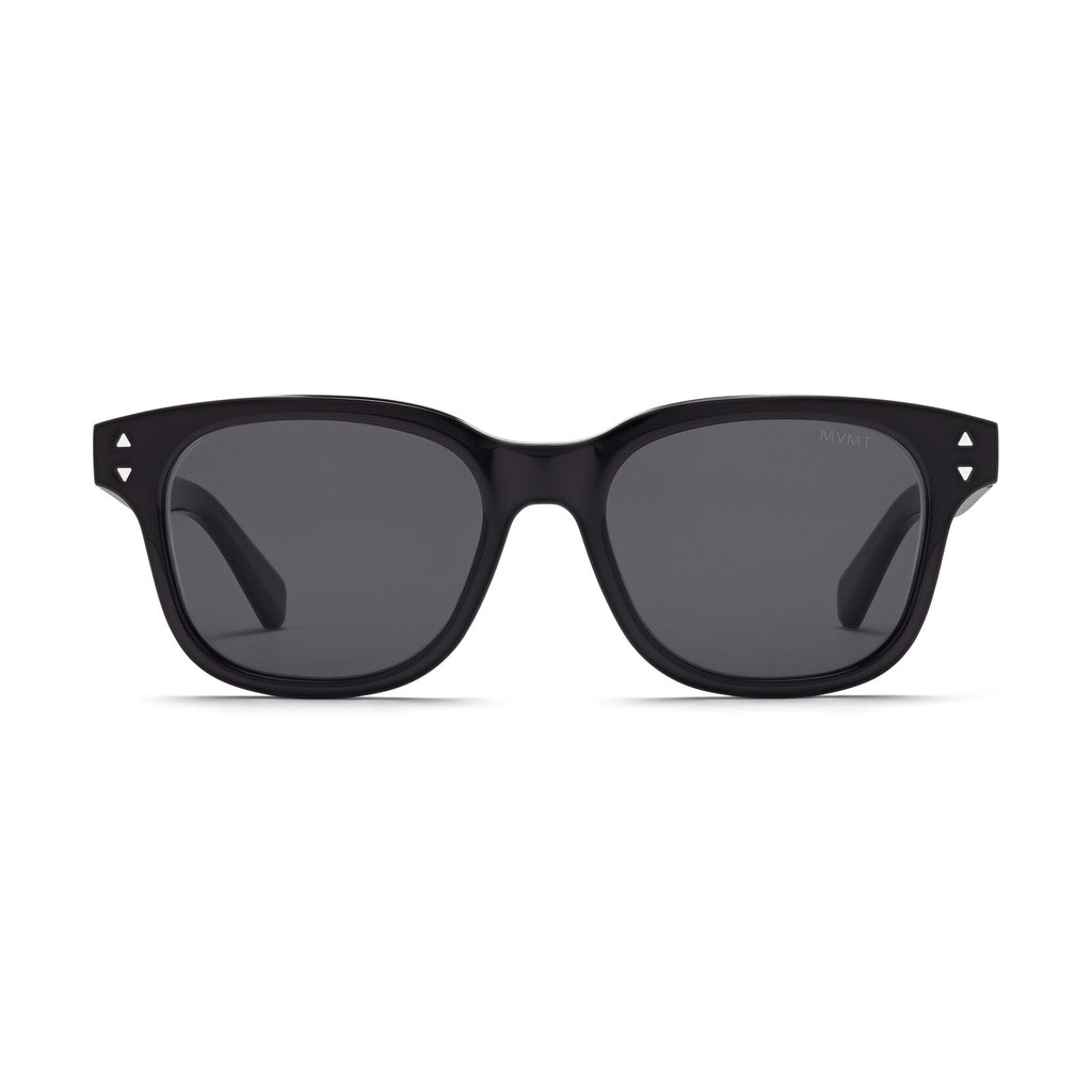 Malibu Round Sunglasses | Black Frame + Grey Lens | Non-Polarized - main image