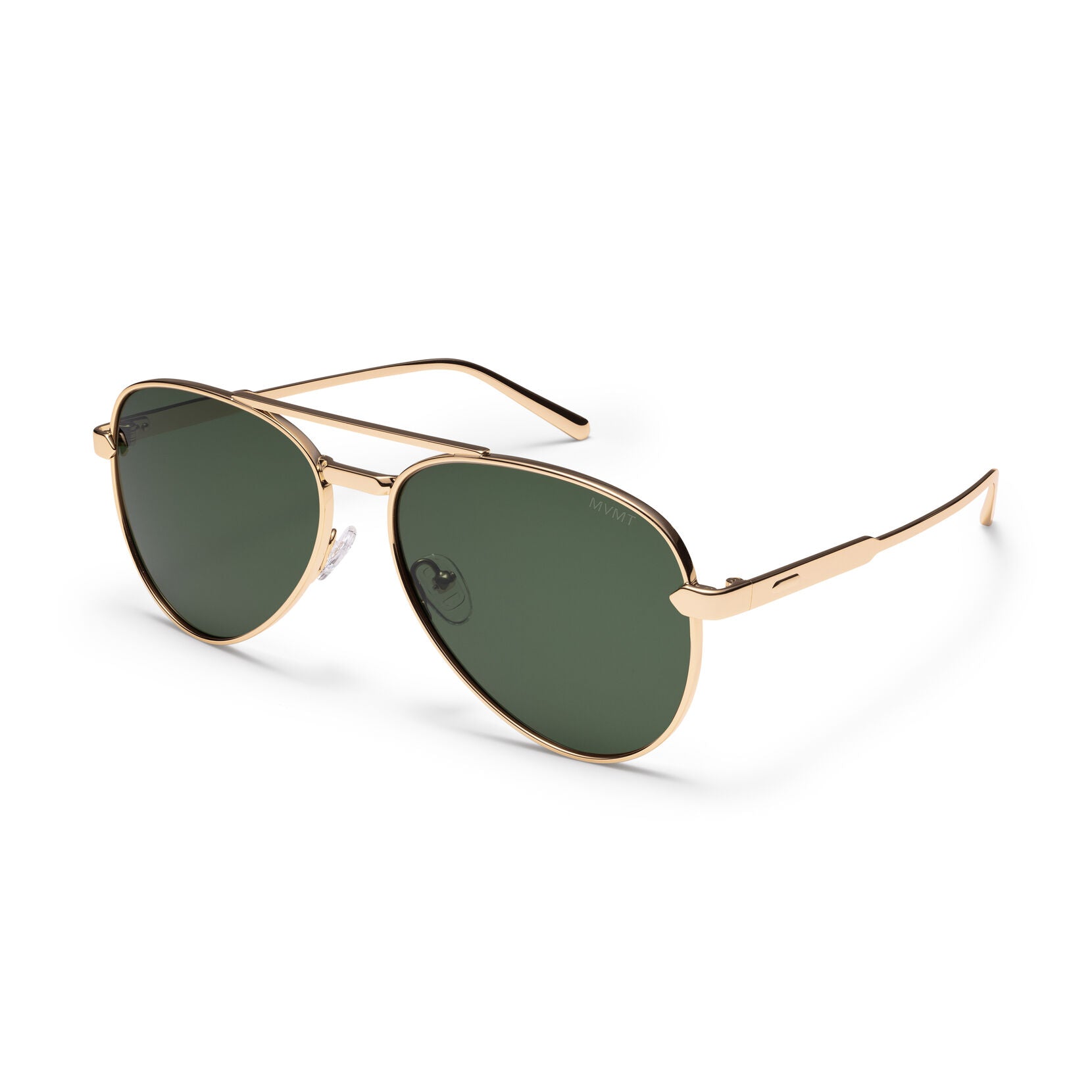 Miramar Aviator Sunglasses | Gold Frame + Green Lens | Polarized - image 2