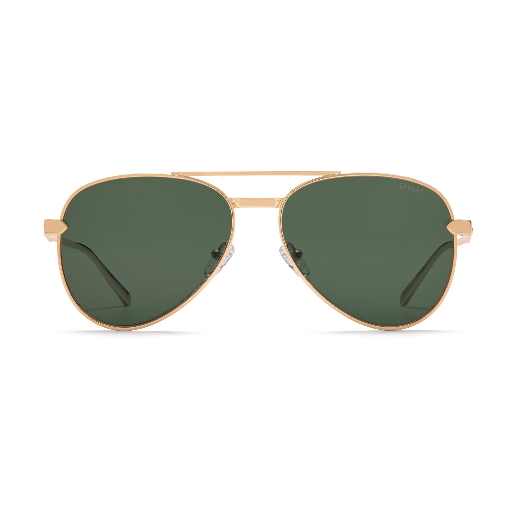 Miramar Aviator Sunglasses | Gold Frame + Green Lens | Non-Polarized - main image