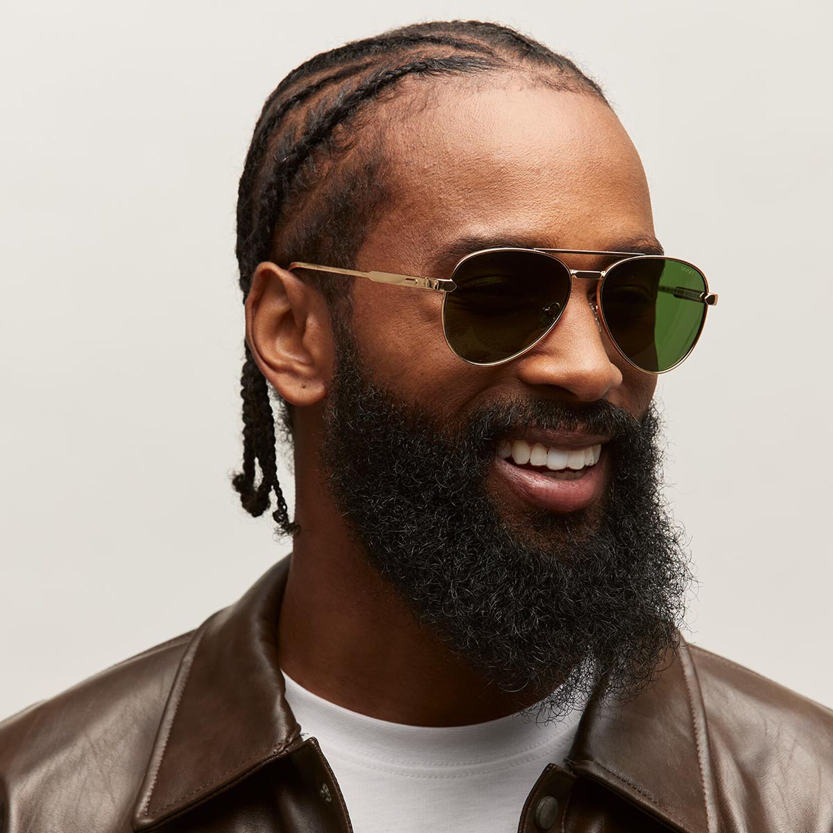 Miramar Aviator Sunglasses | Gold Frame + Green Lens | Polarized - image 4