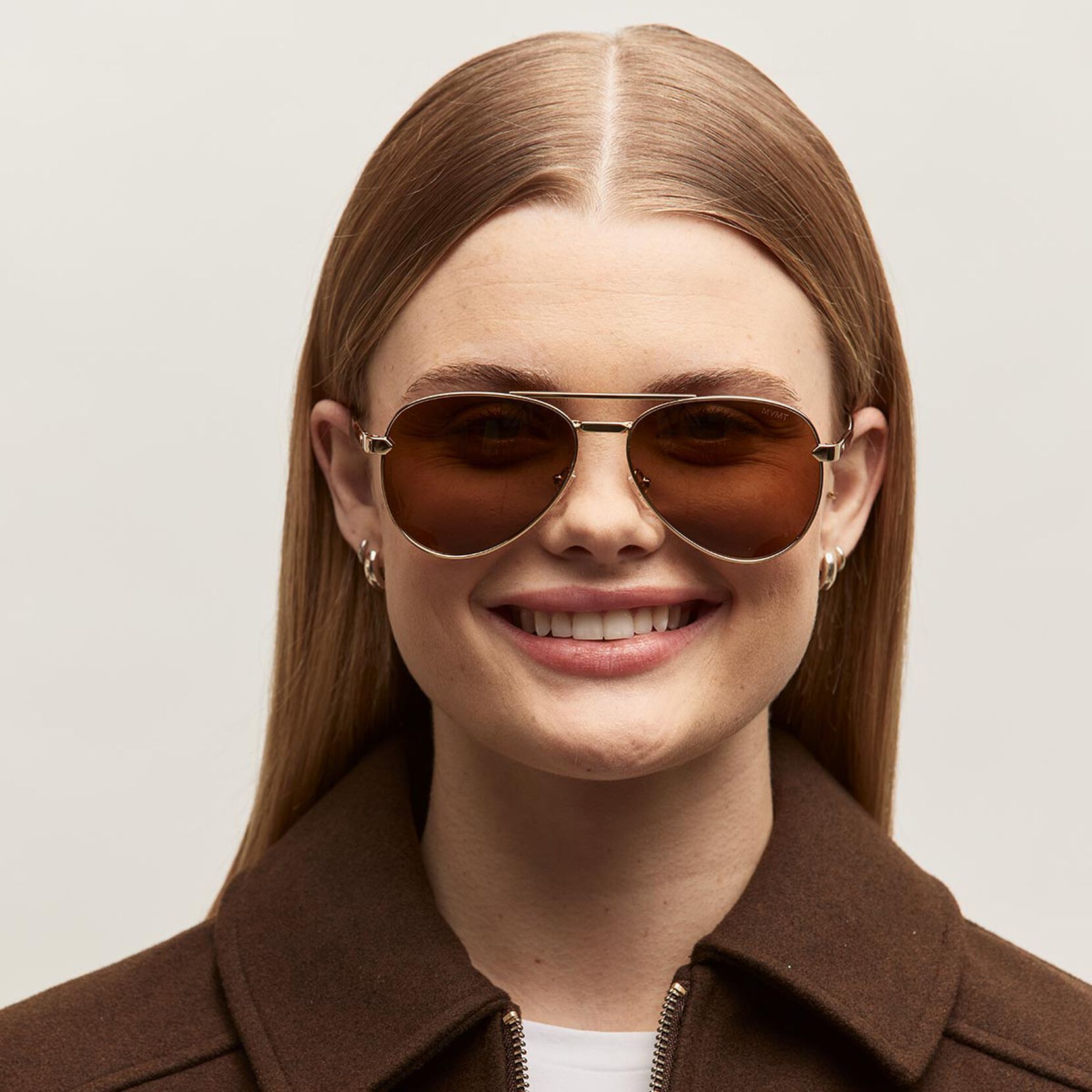 Miramar Aviator Sunglasses | Gold Frame + Brown Lens | Non-Polarized - image 6