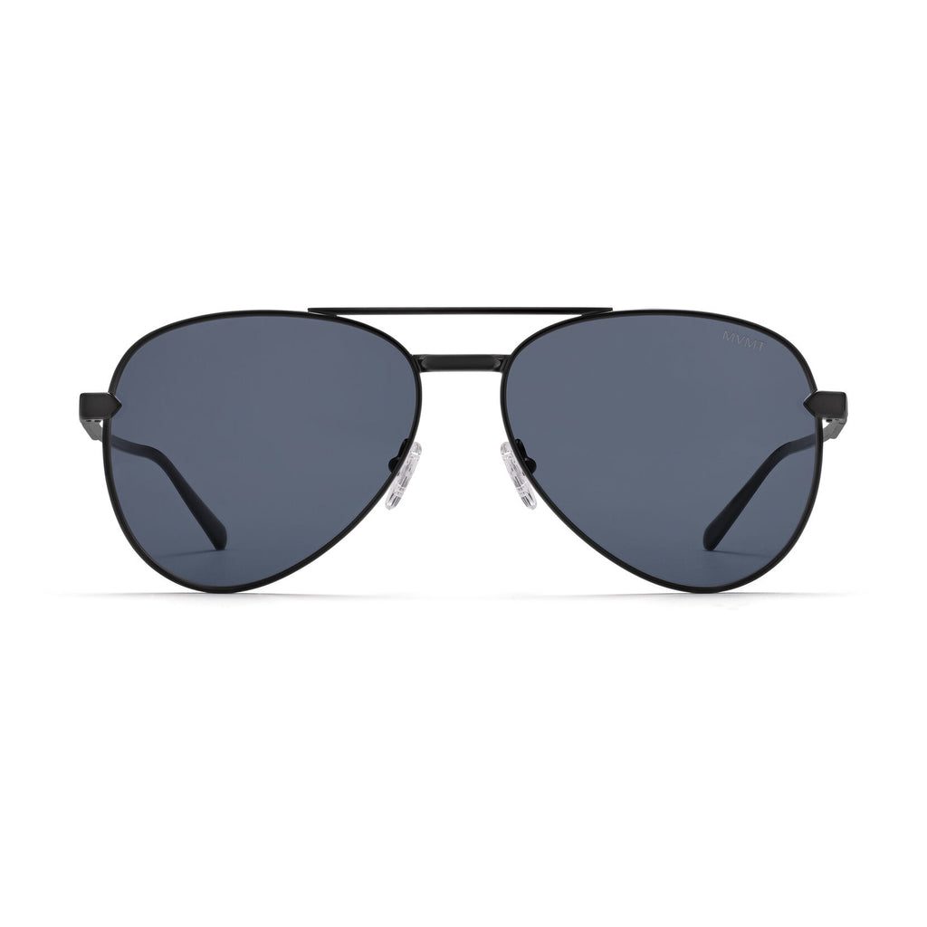 Miramar Aviator Sunglasses | Black Frame + Grey Lens | Non-Polarized - main image