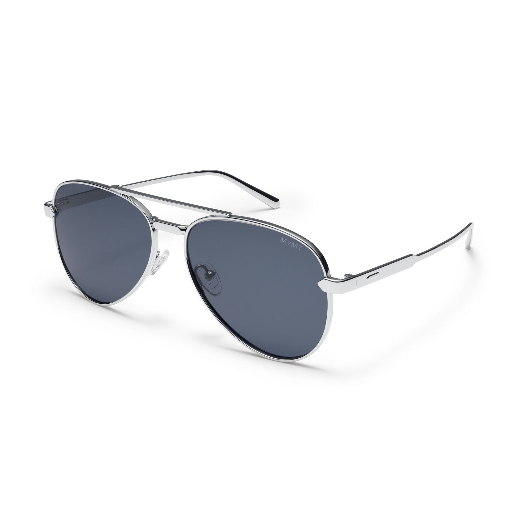 Miramar Aviator Sunglasses | Silver Frame + Blue Lens | Non-Polarized - image 2