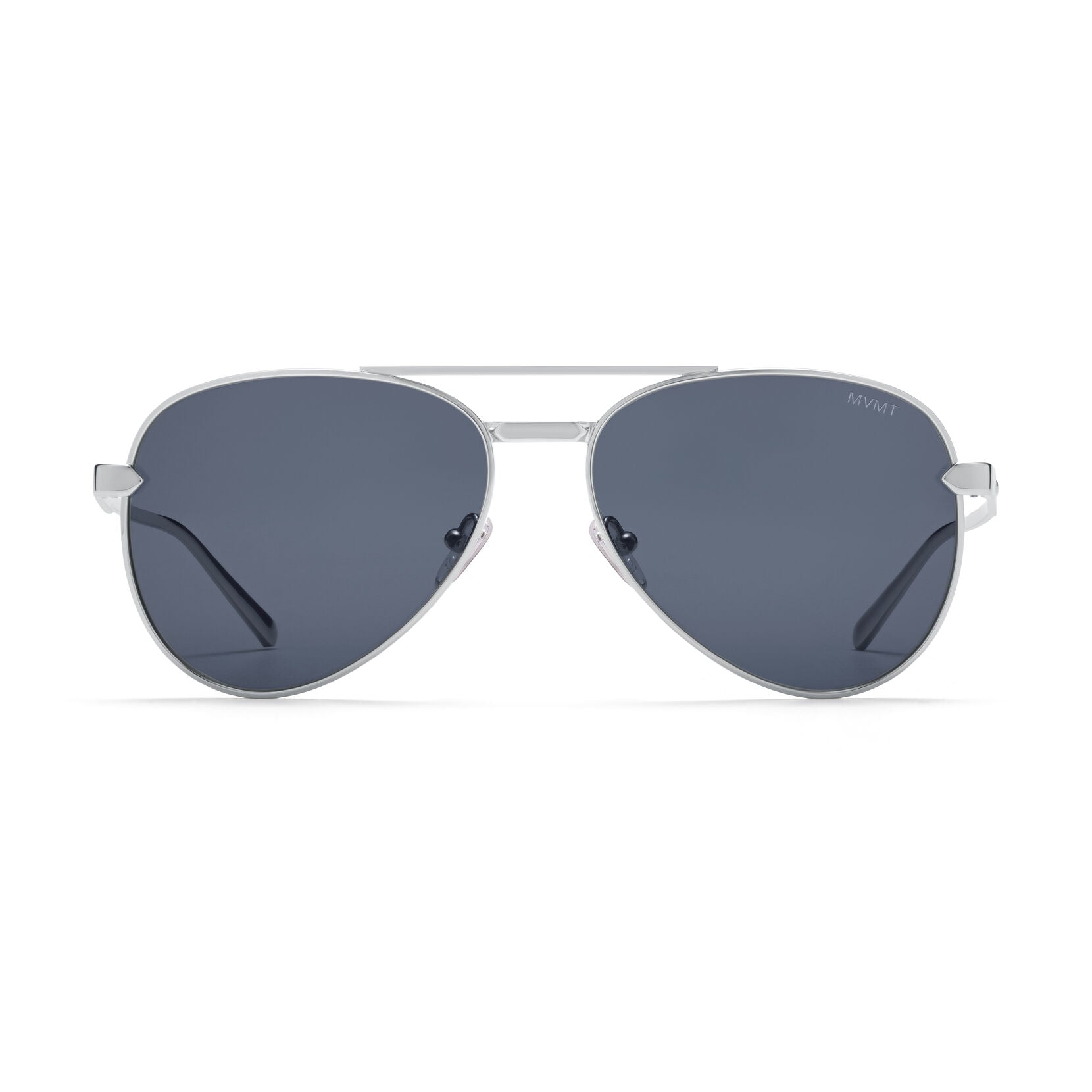 Miramar Aviator Sunglasses | Silver Frame + Blue Lens | Polarized - main image