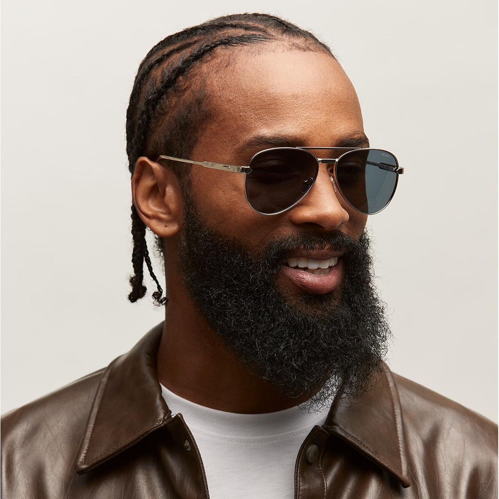 Miramar Aviator Sunglasses | Silver Frame + Blue Lens | Polarized - image 4