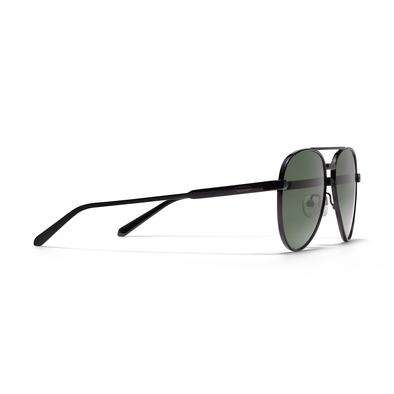 Miramar Aviator Sunglasses | Black Frame + Green Lens | Non-Polarized - image 5