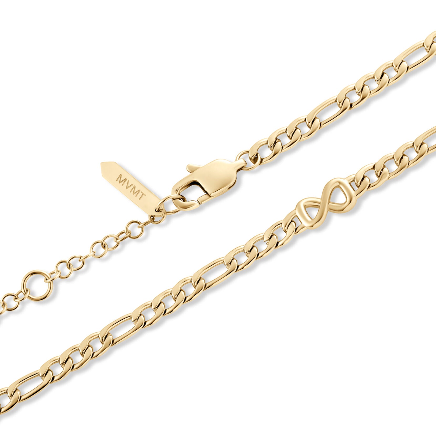 Figaro Chain Bracelet - 3.8MM | Gold - image 3