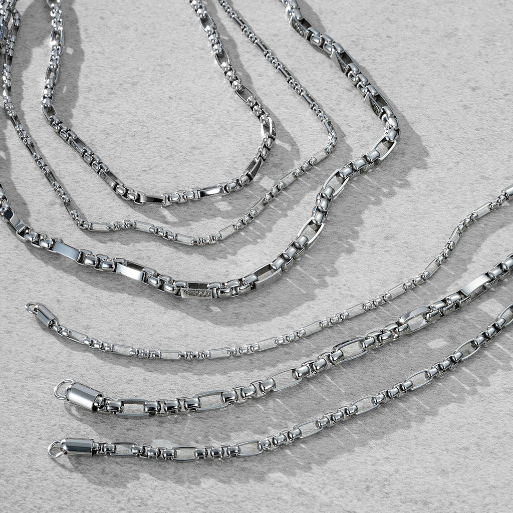 Figaro Box Chain Bracelet | Silver - image 3