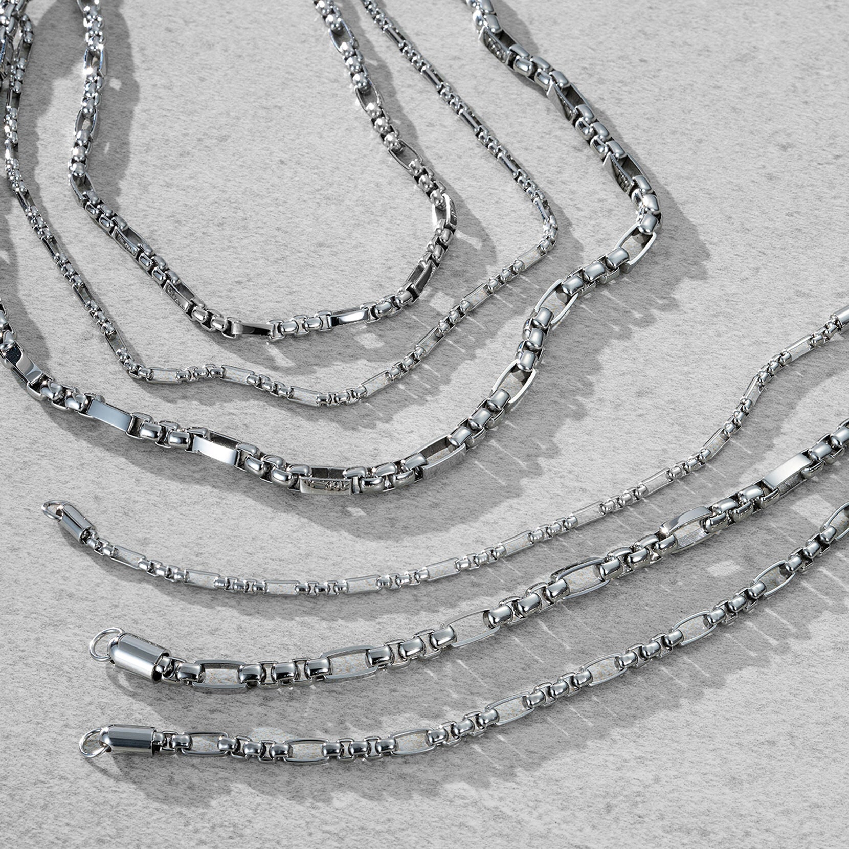 Figaro Box Chain Bracelet | Silver - image 3